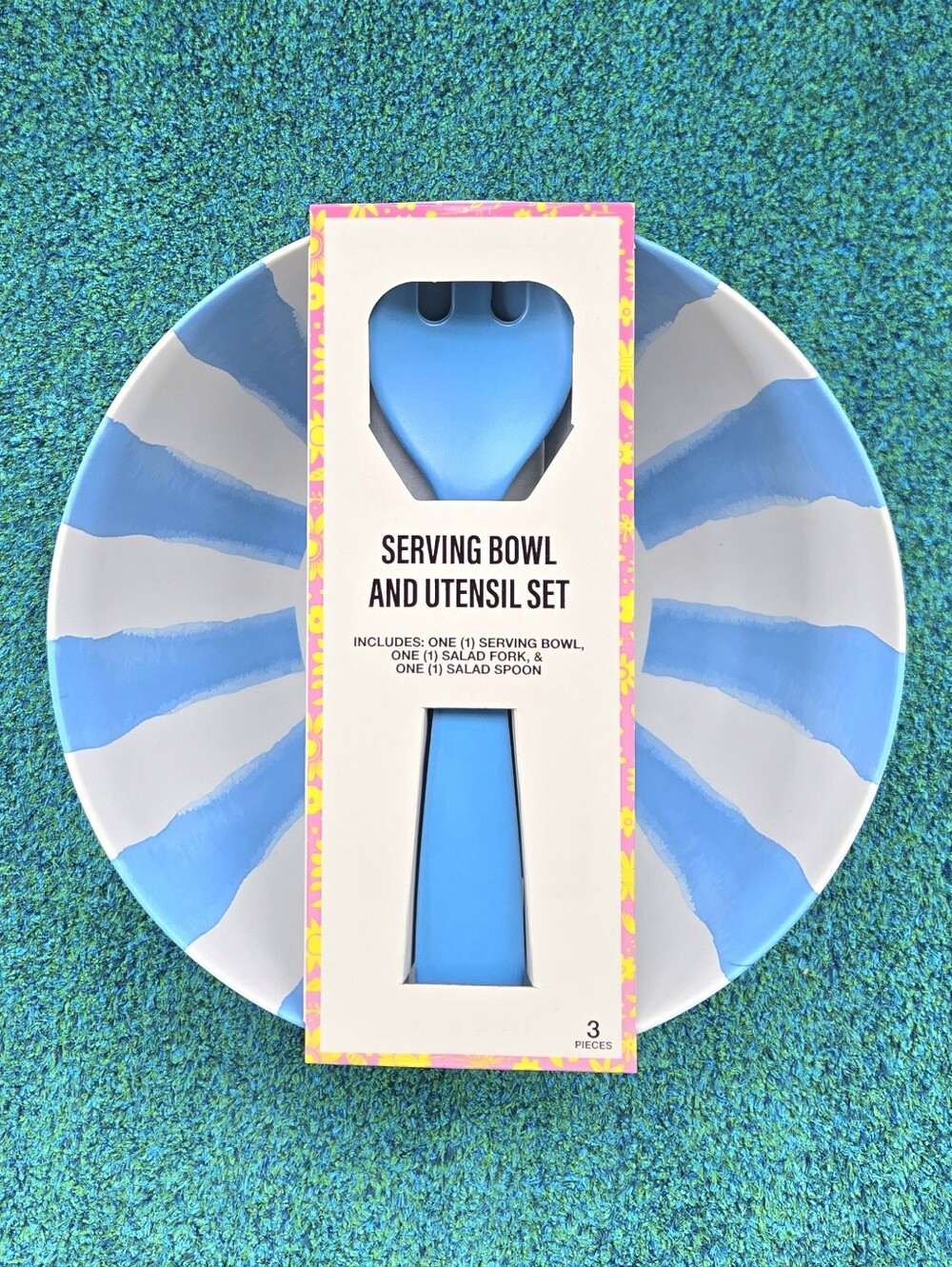Serving Bowl w/Utensil Set by Festive Voice